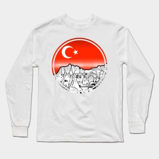 Cappadocia Turkey Cave Houses Long Sleeve T-Shirt